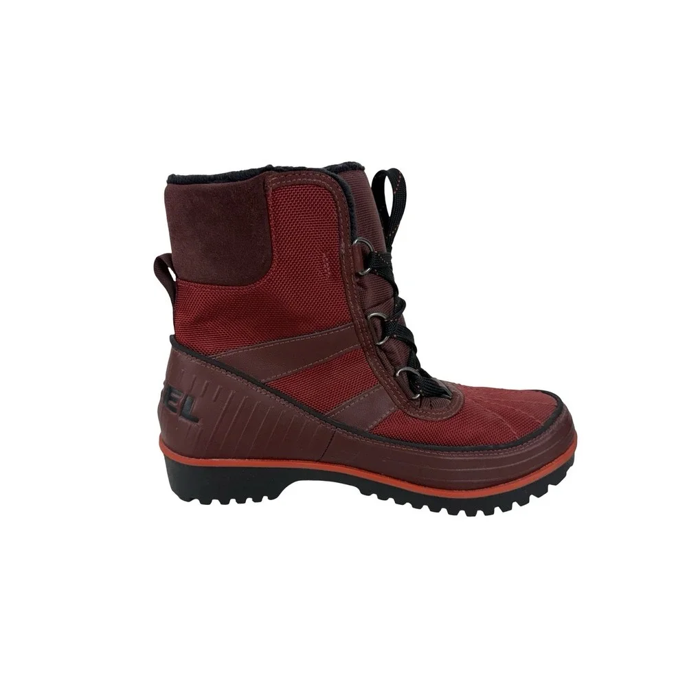 Sorel Tivoli II Women 7.5 Boots Red Insulated Waterproof Lace Up Snow Hiking EUC